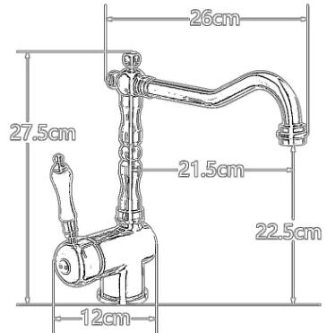 Finition en Laiton Antique Rotatif Mélangeur Robinet D'évier de Duisine R0149A