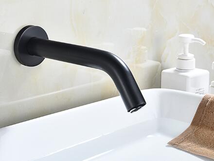 Robinet à induction mural noir robinet automatique d'évier de salle de bain à induction Faucet RB0170