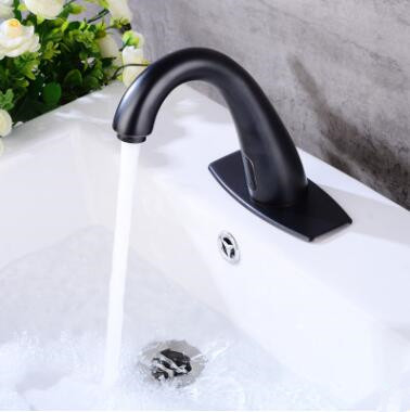 Antiquité Brass Bronze Noir Lavabo Exonération Automatique Robinet RB0205