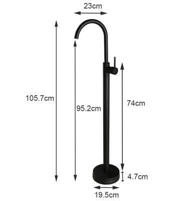 Laiton Noir Ancien Indépendant Robinet de Bain Robinet de Baignoire TB0993R